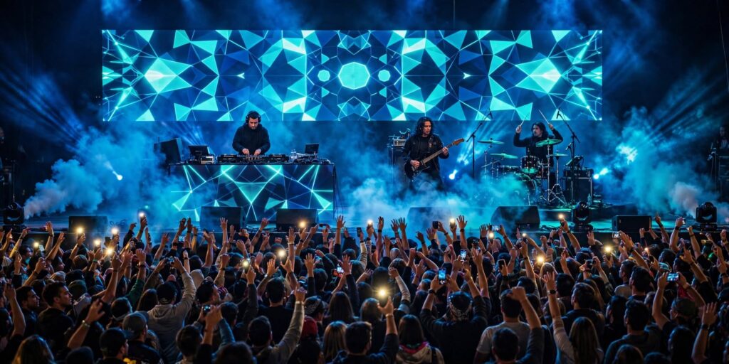 concert crowd stage