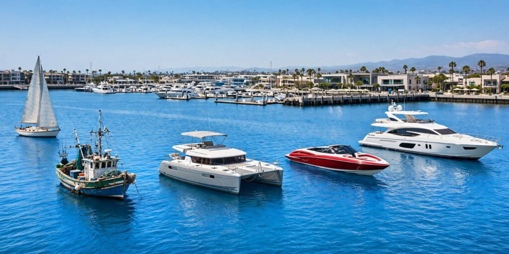marina boats panorama